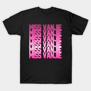 Miss Vanjie! (9) - Mulberry Lavender Magenta Vanjie Pink Gradient (Pink 3) T-Shirt